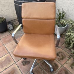 Pottery Barn leather Swivel Chair 
