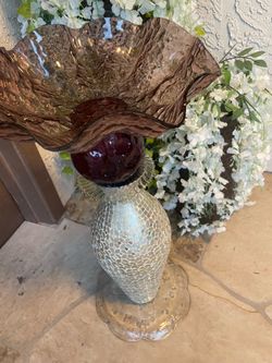 Glass garden art
