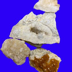 Set Of 4 Quartz Crystal Clusters. Rocks Crystals Gemstones Minerals