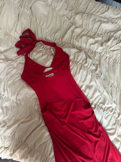 Red maxi dress