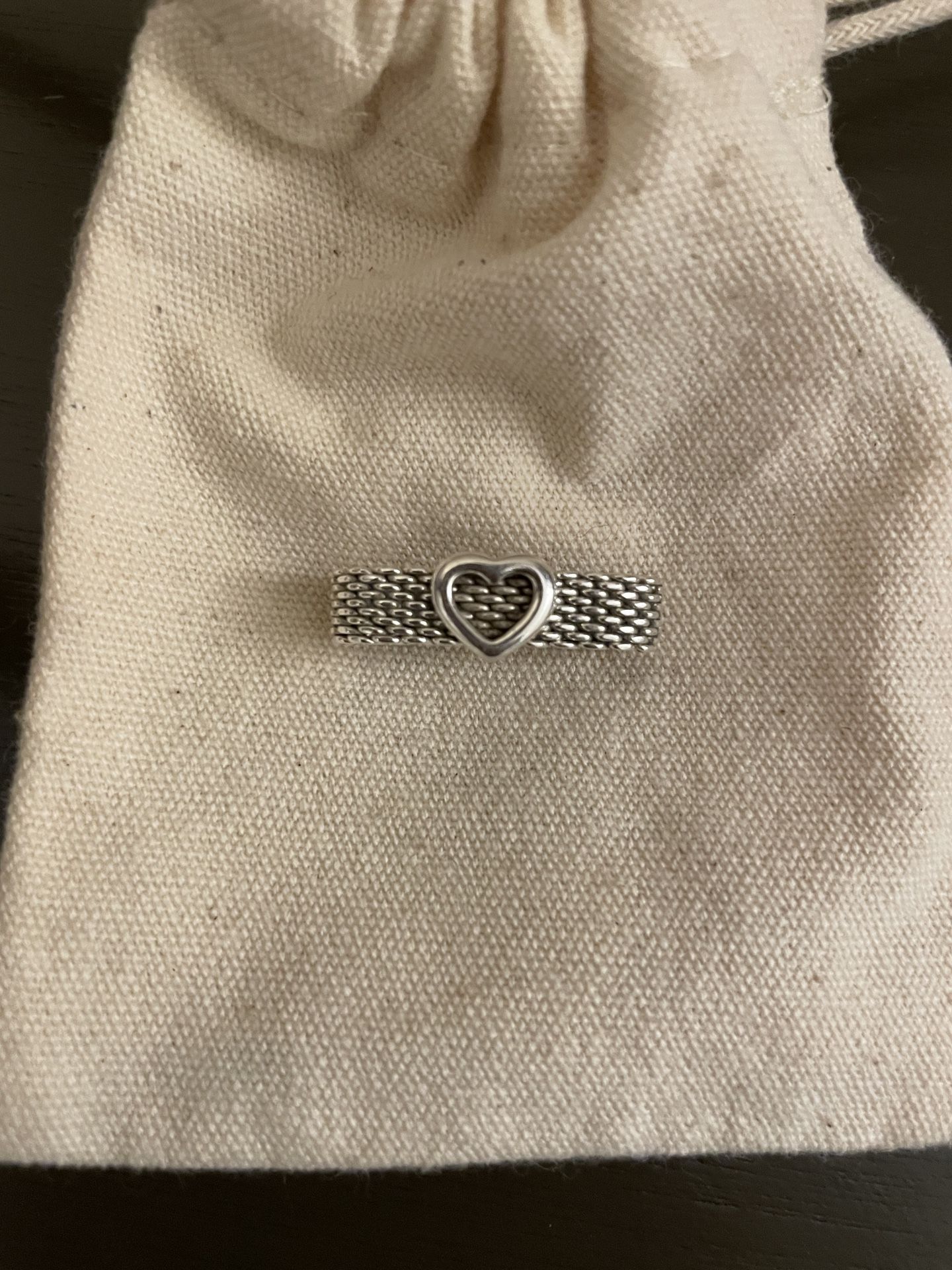 Tiffany 925 Sterling Silver Mesh Ring