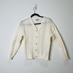 Nanette Cream Beige Cardigan Medium 