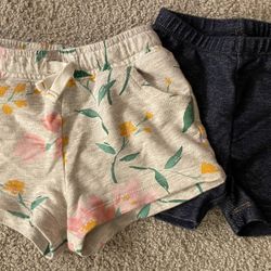 Girls 18-24 Month Floral And Jean Shorts