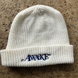 White Awake Beanie 