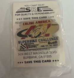 Vintage 1998 Cruise America Superbike Challenge Lapel Pin - Phoenix International Raceway (New in Pack)