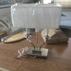 Beautiful New Rectangular Lamp  With Shade   $45 Drop Price To $35 ( Have To More ) 