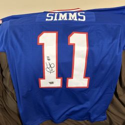 Phil Simms Throwback Signed Authentic Jersey 