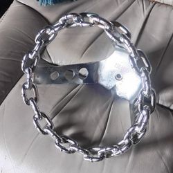 Chrome Chain Low Rider Steering Wheel 