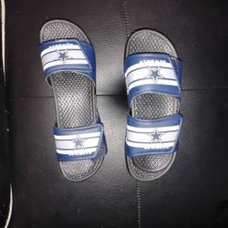 Kids Dallas Cowboys Slides Sizes 11-12 And 2-3