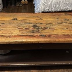 Solid Wood Rustic Coffee Table