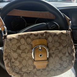 COACH Bag C Dark Tan Purse 