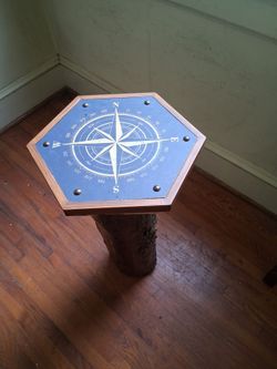 Rustic nautical side table reduced
