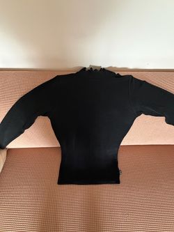 Black Long Sleeve Mock Neck Top