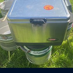 Coleman Stainless Steel 54qt Cooler With Interior Light 
