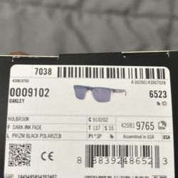Oakley Holbrook Dark Ink Fade Prizm Black Polarized Sunglasses (New)