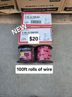 New 100ft rolls of wire only $20 each roll