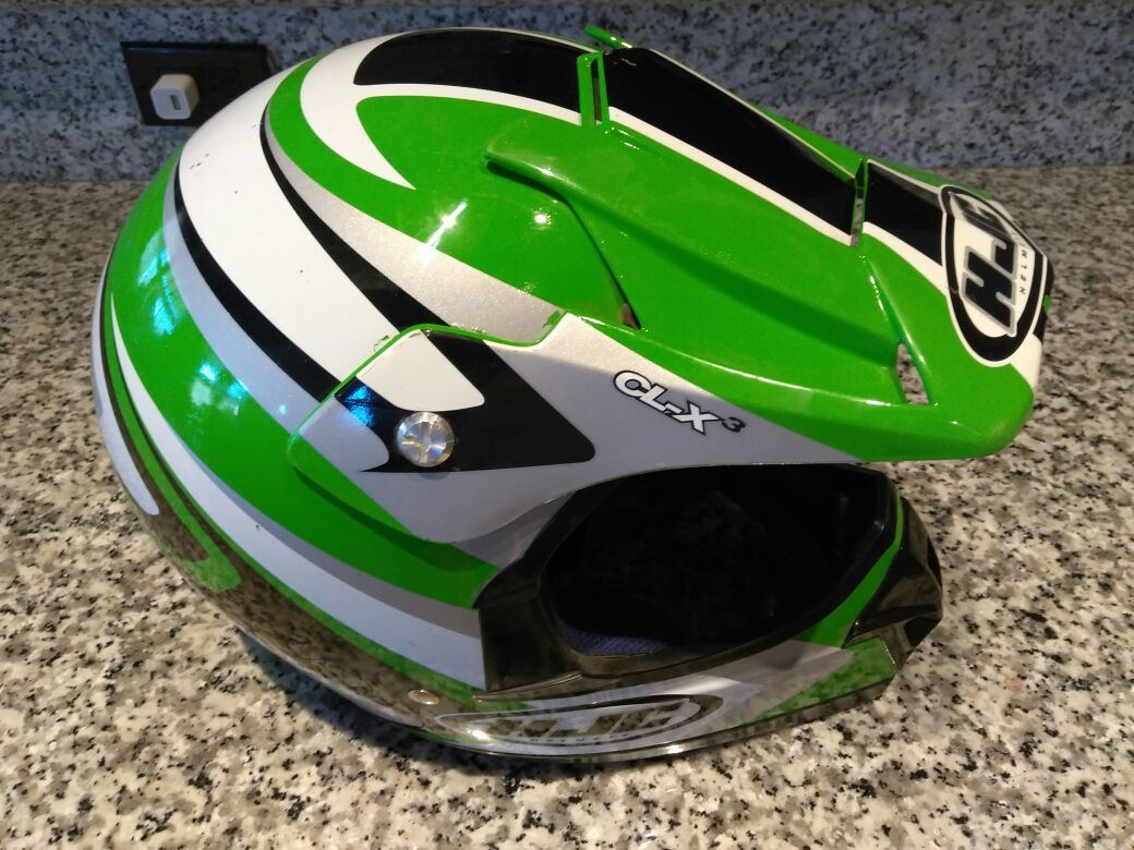 HJC Kawasaki green motocross helmet CL - X3