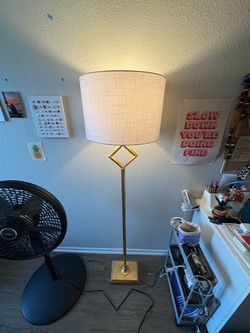 Gold floor lamp