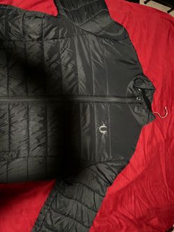 Black Quilted Puffer Jacket true religion