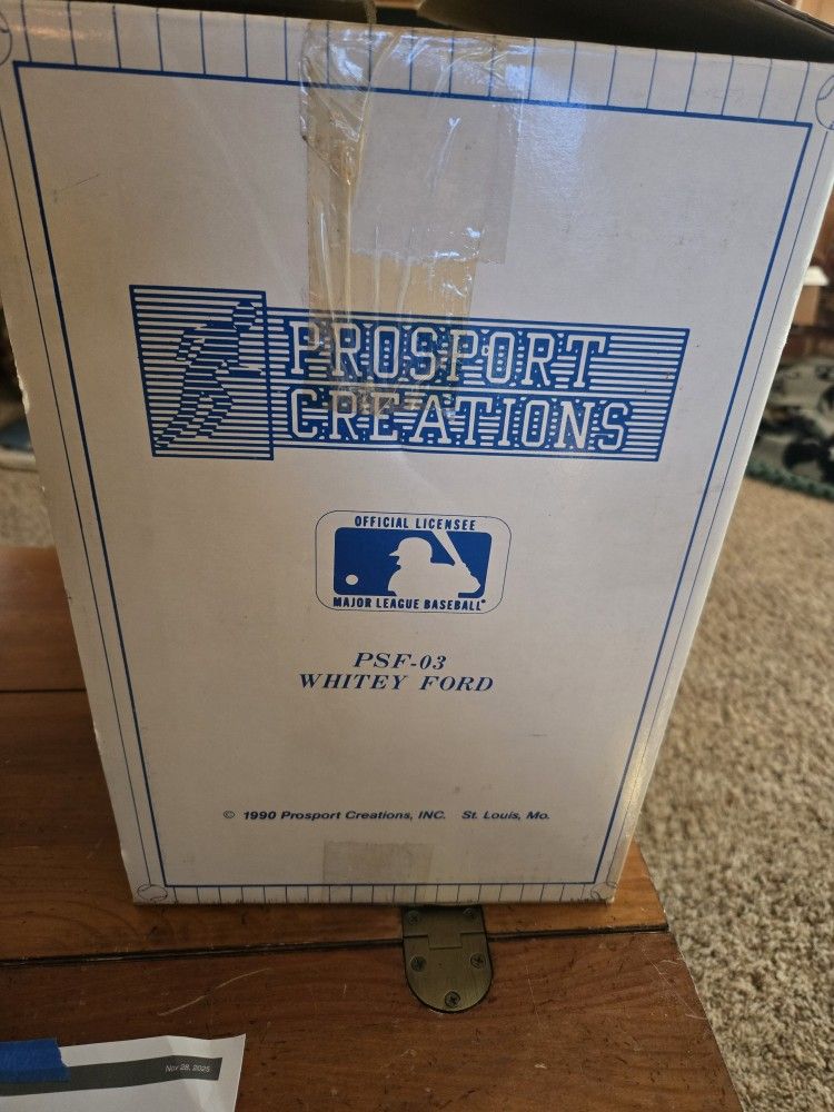 1990 Whitey Ford Autographed Figure With COA