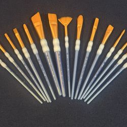 Crafter's Choice Gold Taklon Brush Value Set-15/Pkg