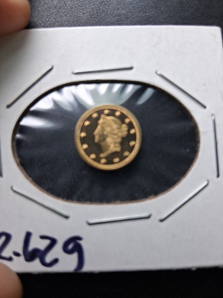 1849 1$ Coin 24 Kt Plated ........last One.