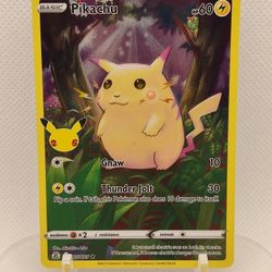 NEW AND IMPROVED: Pikachu Pokemon Card