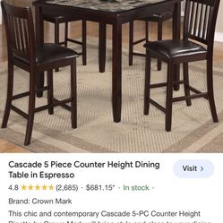 4 Chair Dining Table 