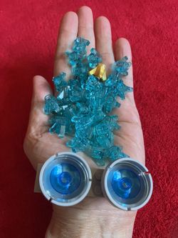 11127 TRANSLUCENT LIGHT BLUE LEGO CRYSTAL 1x1 Lot Of 40