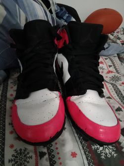 Mens Hot Pink Breast Cancer Awareness Cleats For Football