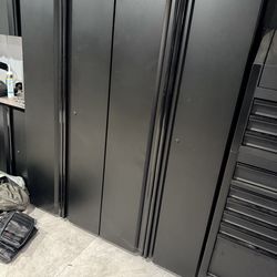 Husky welded steel storage system garage cabinets