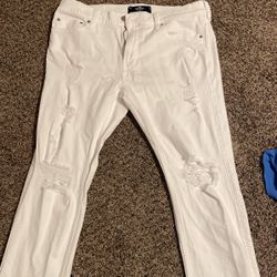 Hollister All White Skinny Jeans 