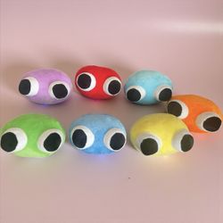 NWOT Rainbow Friends Chapter 2 Lookies Plush Set (7 Pack) Rare Colors Blue Green Red Yellow Orange Cyan Purple Cute Collectible Toys