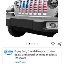 American Flag Insert For Jeep Wrangler (Metal)