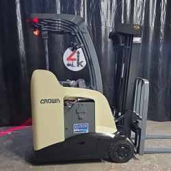 2017 Crown RC With 2023 Battery, 3000 LB, 3-Stage Mast 190”, Electric Stand-up Forklift