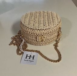 Haute Hippy round woven purse