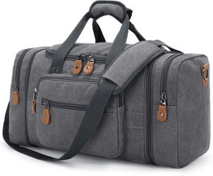 Canvas Duffle Bag for Travel, Expandable 40-50L Carry On Approved