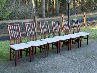 Mid century modern Danish Rosewood Bentwood Dining Chairs