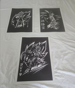 Dragon ball z unframed canvas posters