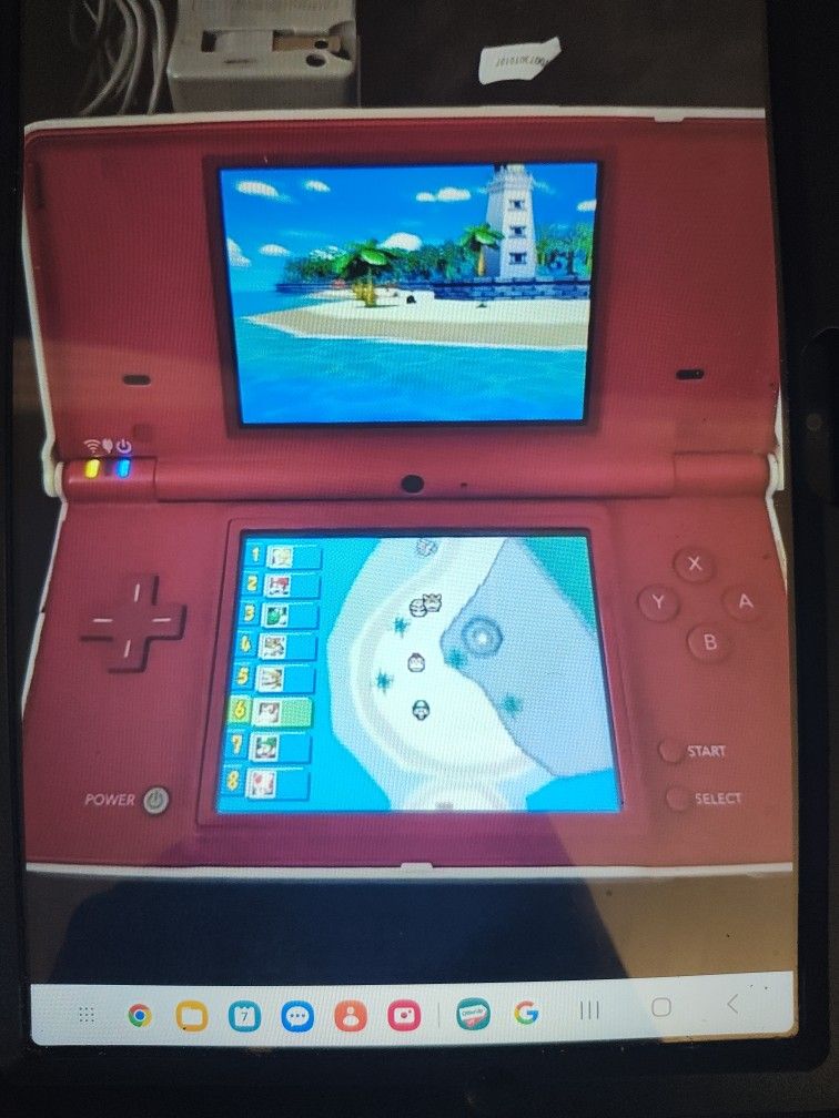 Nintendo DS Handheld Console Mario Edition With Carrying Case,Power Adapter,Headphones, Stylus.