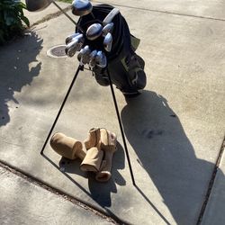 Charger   XLT Complete Set Of Golf Club Drivers Putter  Sandwich with nice super light bag. Excellent condition use couple time rain Cover Is include