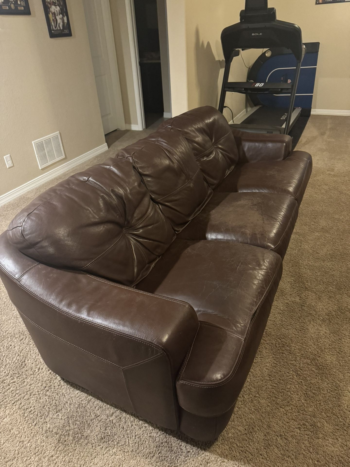 Leather Couch and Love Seat