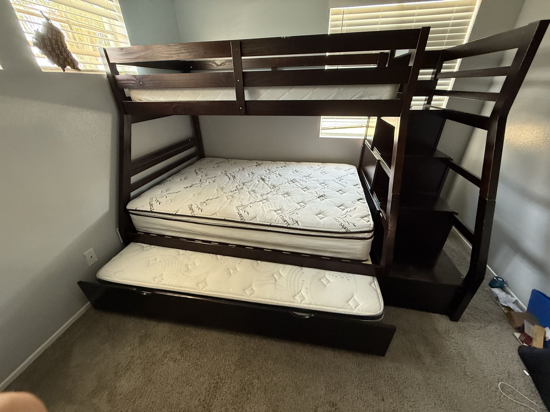 3 In 1 Bunk Bed With Mattress Included
