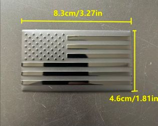 Metal American Flag Emblem Badge Sticker