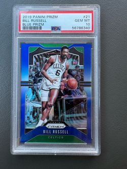 2019 Panini Prizm Bill Russell Blue Prizm PSA GEM MT 10