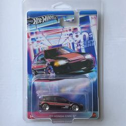 Hot Wheels Honda Civic EG Hatchback Black Red JDM