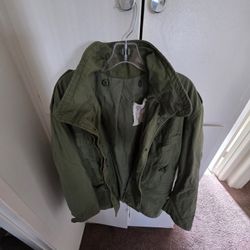 Vtg US Army Cold Weather Field Jacket Men xl