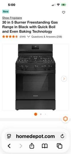 Frigidaire gas stove