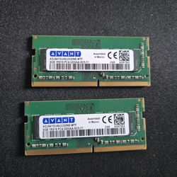 2x 8gb DDR4 Laptop RAM (16Gb total)