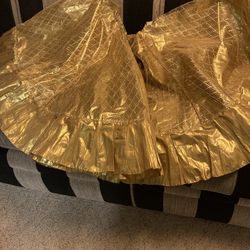 Gold Christmas tree skirt